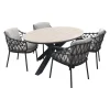 4-Seasons Outdoor 4 Seasons Calpi / GI Edison 180 x 115 cm. tafel - ovale tuinset
