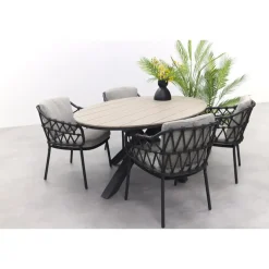 4-Seasons Outdoor 4 Seasons Calpi / GI Edison 180 x 115 cm. tafel - ovale tuinset