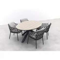 4-Seasons Outdoor 4 Seasons Calpi / GI Edison 180 x 115 cm. tafel - ovale tuinset