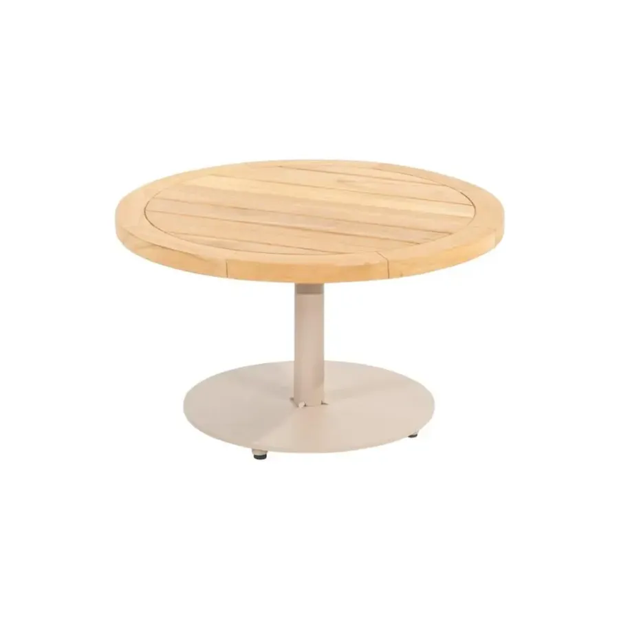 4-Seasons Outdoor 4 Seasons Volta teak salontafel - Ø60 cm. taupe