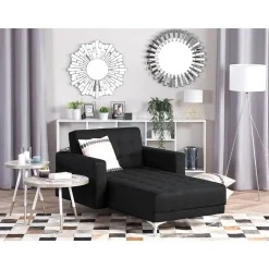 Loveseats-Beliani ABERDEEN - Chaise longue - Grijs - Symmetrisch - Polyester