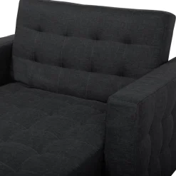 Loveseats-Beliani ABERDEEN - Chaise longue - Grijs - Symmetrisch - Polyester