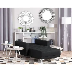 Loveseats-Beliani ABERDEEN - Chaise longue - Grijs - Symmetrisch - Polyester