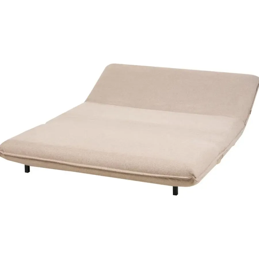 Slaapbanken|Slaapbanken-Leen Bakker ABISKO - Slaapbank 2-zits - Beige - Kunstlinnen