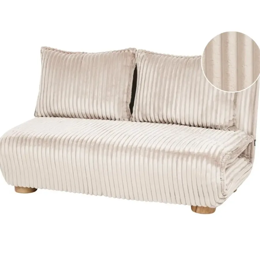 Leen Bakker ABISKO - Slaapbank 2-zits - Gebroken wit - Corduroy