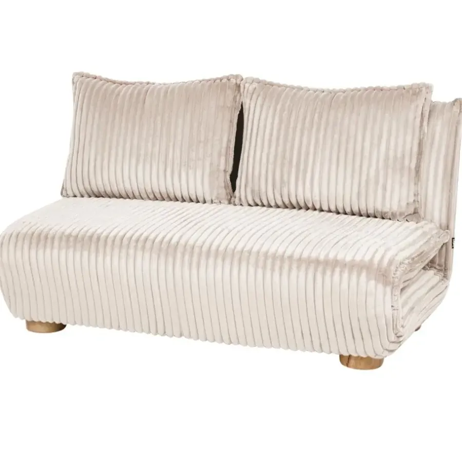 Leen Bakker ABISKO - Slaapbank 2-zits - Gebroken wit - Corduroy