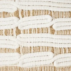 Leen Bakker ABTIN - Poef - Wit/Beige - Jute