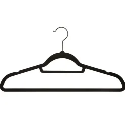 Merkloos ACAZA - 50 Anti-slip kleerhangers - Zwarte haak