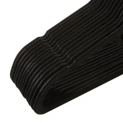 Merkloos ACAZA - 50 Anti-slip kleerhangers - Zwarte haak