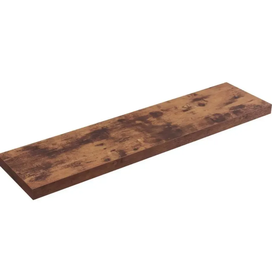 Wandplanken-Merkloos ACAZA Boekenplank van 100 cm lang - industrieel Design - Vintage bruin
