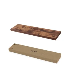 Wandplanken-Merkloos ACAZA Boekenplank van 100 cm lang - industrieel Design - Vintage bruin