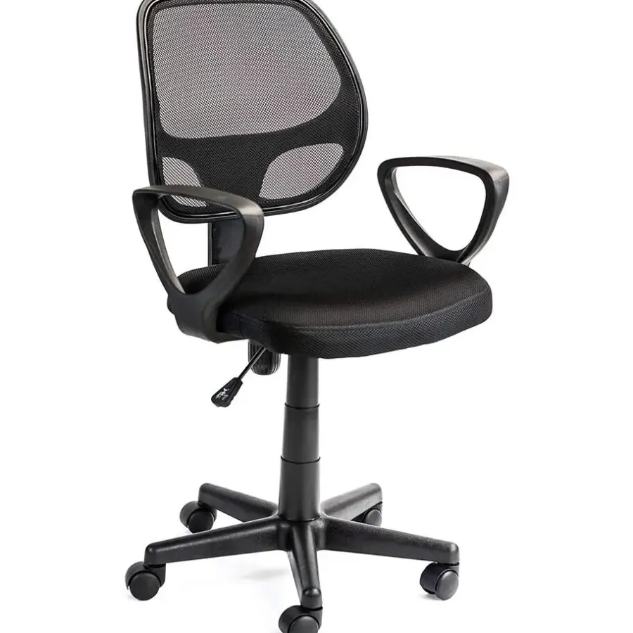 Merkloos ACAZA Bureaustoel Buritos - Solide, Verstelbaar en Ergonomisch - Zwart