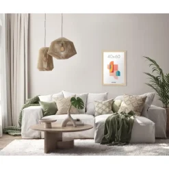Merkloos ACAZA Fotokader - Fotolijst - 40x60 cm - MDF hout - Lichte Eik kleur