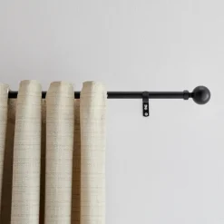 Gordijnroedes-ACAZA Gordijnroede - Uitschuifbare Gordijn Rail - Stang van 240-360 cm - Zwart