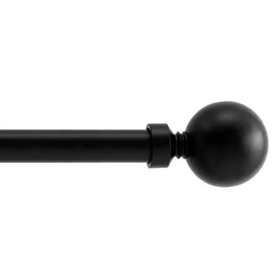 Gordijnroedes-ACAZA Gordijnroede - Uitschuifbare Gordijn Rail - Stang van 240-360 cm - Zwart
