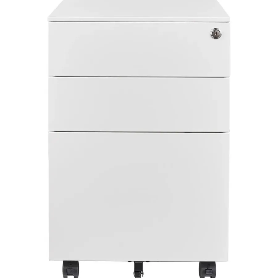 Ladeblokken-Euroseats Afsluitbaar ladeblok / bureaukast 39x60 cm - 3 lades - Wit
