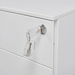 Ladeblokken-Euroseats Afsluitbaar ladeblok / bureaukast 39x60 cm - 3 lades - Wit
