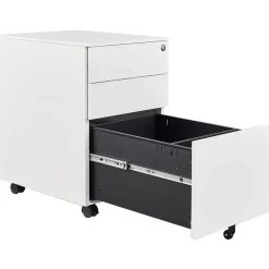 Ladeblokken-Euroseats Afsluitbaar ladeblok / bureaukast 39x60 cm - 3 lades - Wit