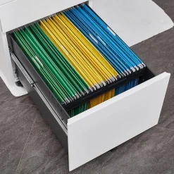 Ladeblokken-Euroseats Afsluitbaar ladeblok / bureaukast 39x60 cm - 3 lades - Wit