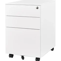 Ladeblokken-Euroseats Afsluitbaar ladeblok / bureaukast 39x60 cm - 3 lades - Wit
