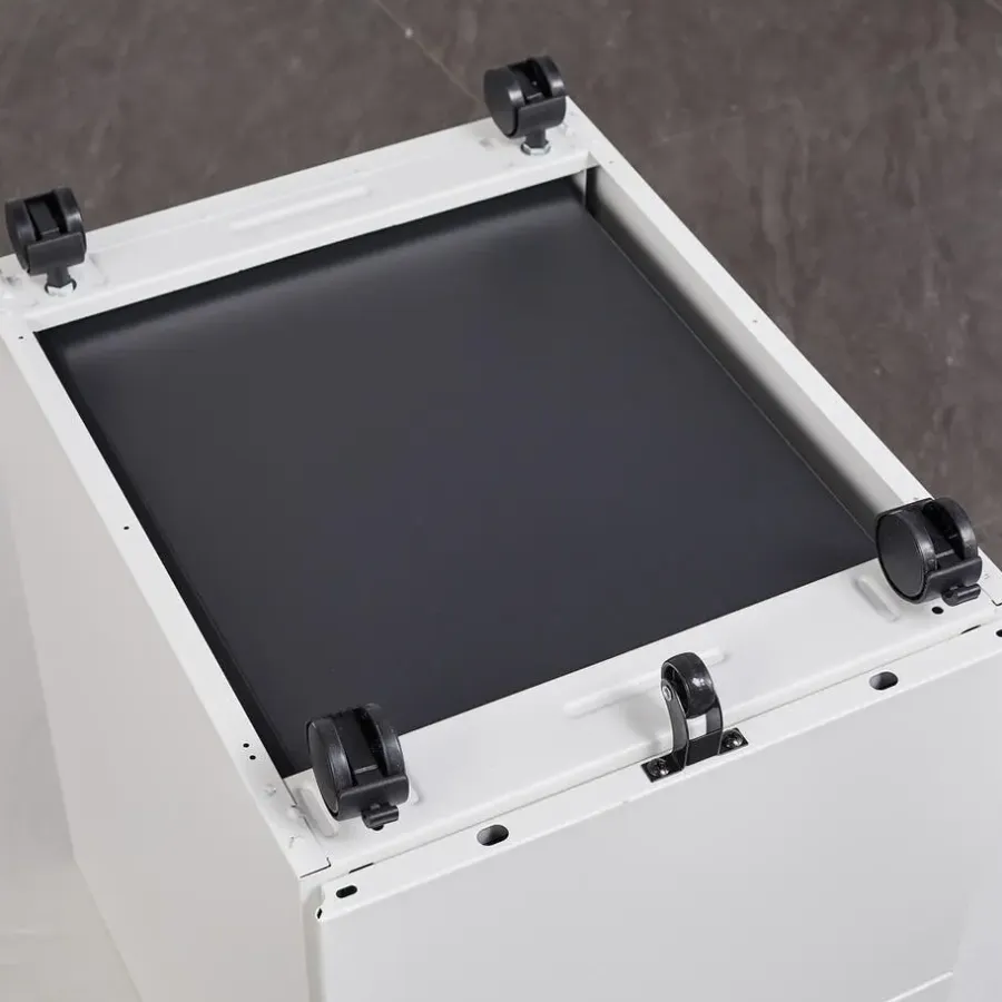 Ladeblokken-Euroseats Afsluitbaar ladeblok / bureaukast 39x60 cm - 3 lades - Wit