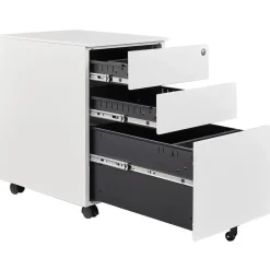 Ladeblokken-Euroseats Afsluitbaar ladeblok / bureaukast 39x60 cm - 3 lades - Wit