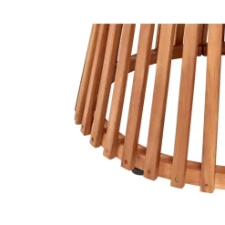 Beliani AGELLO - Tuinset voor 4 met parasol - Lichthout - Acaciahout