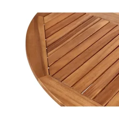 Beliani AGELLO - Tuinset voor 4 met parasol - Lichthout - Acaciahout