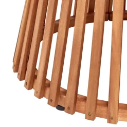 Beliani AGELLO - Tuinset voor 4 met parasol - Lichthout - Acaciahout