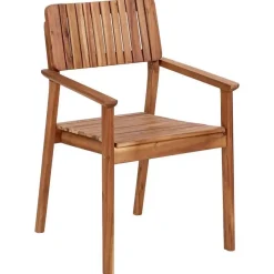 Tuinstoelen-Beliani AGELLO- Tuinstoel set van 2 - Lichthout - Acaciahout