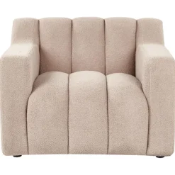 Beliani AGERUP - Fauteuil - Beige - Bouclé