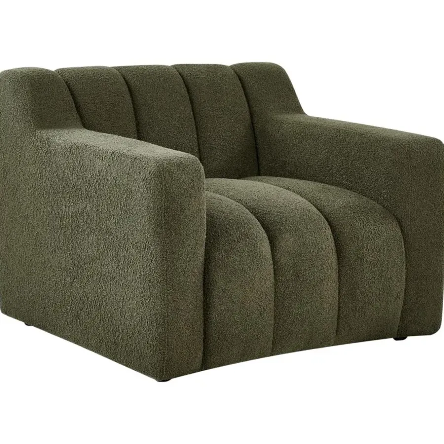 Beliani AGERUP - Fauteuil - Donkergroen - Bouclé
