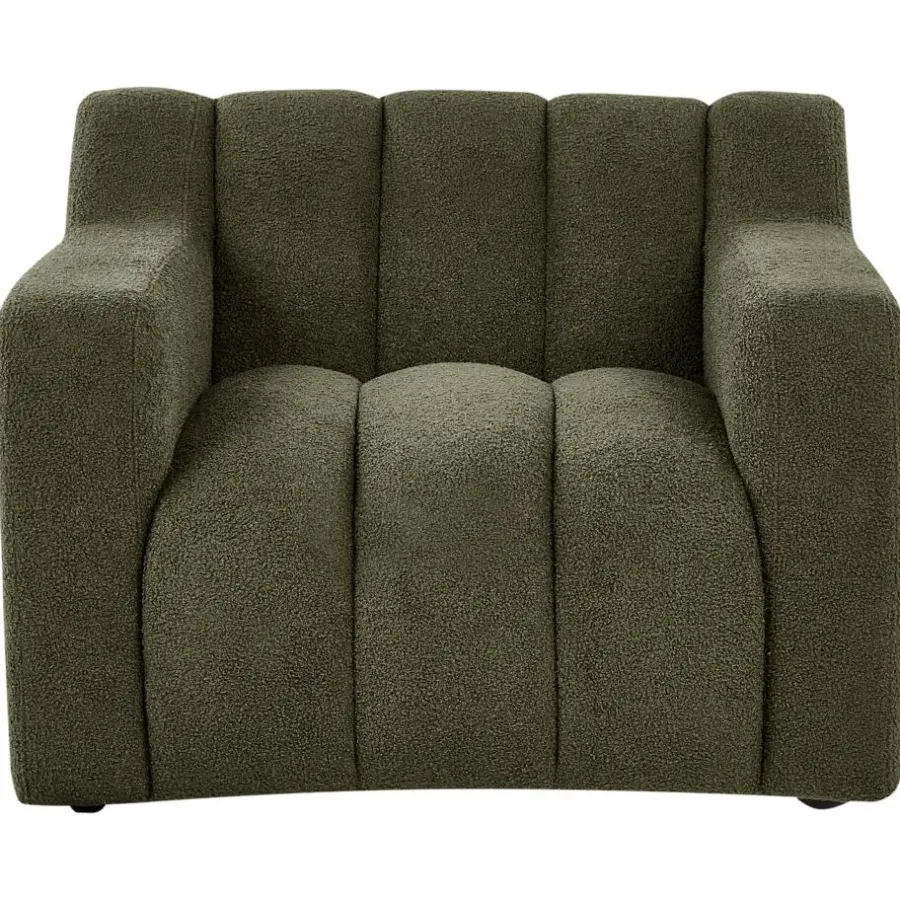 Beliani AGERUP - Fauteuil - Donkergroen - Bouclé