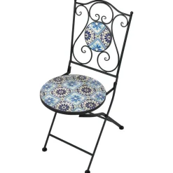 Bistro- & Balkonsets-Leen Bakker AGGIUS - Set van 2 tuinstoelen - Zwart - IJzer