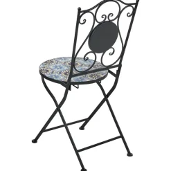 Bistro- & Balkonsets-Leen Bakker AGGIUS - Set van 2 tuinstoelen - Zwart - IJzer