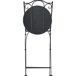Bistro- & Balkonsets-Leen Bakker AGGIUS - Set van 2 tuinstoelen - Zwart - IJzer