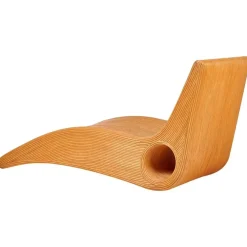 Beliani AIROLE - Ligstoel - Lichthout - Rotan