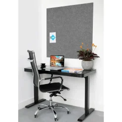 Wandpanelen-IVOL Akoestisch wandpaneel PET-vilt - 100x100 cm - Grijs