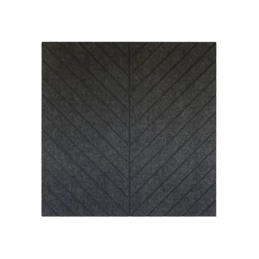 IVOL Akoestisch wandpaneel PET-vilt - 100x100cm - Visgraat motief Antraciet