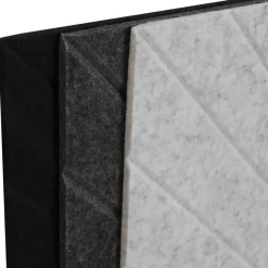 Wandpanelen-IVOL Akoestisch wandpaneel PET-vilt - 100x100cm - Visgraat motief Zwart