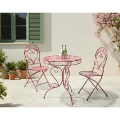 Leen Bakker ALBINIA - Bistroset voor 2 - Bordeaux - Metaal