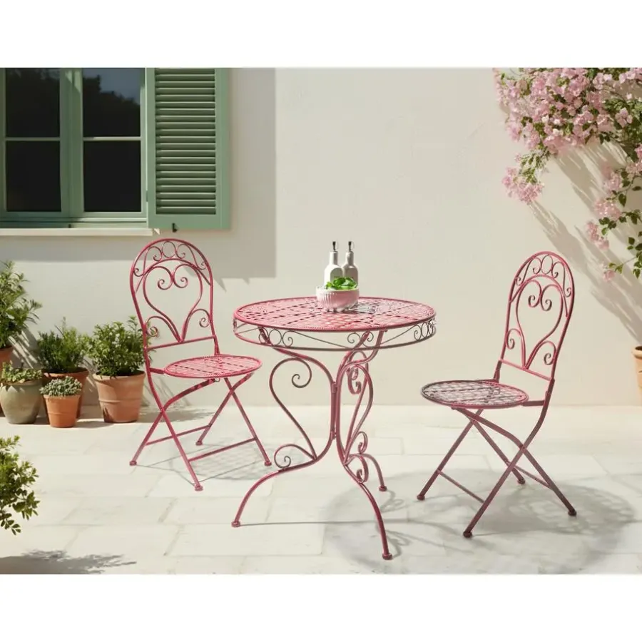 Leen Bakker ALBINIA - Bistroset voor 2 - Bordeaux - Metaal