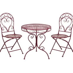Leen Bakker ALBINIA - Bistroset voor 2 - Bordeaux - Metaal