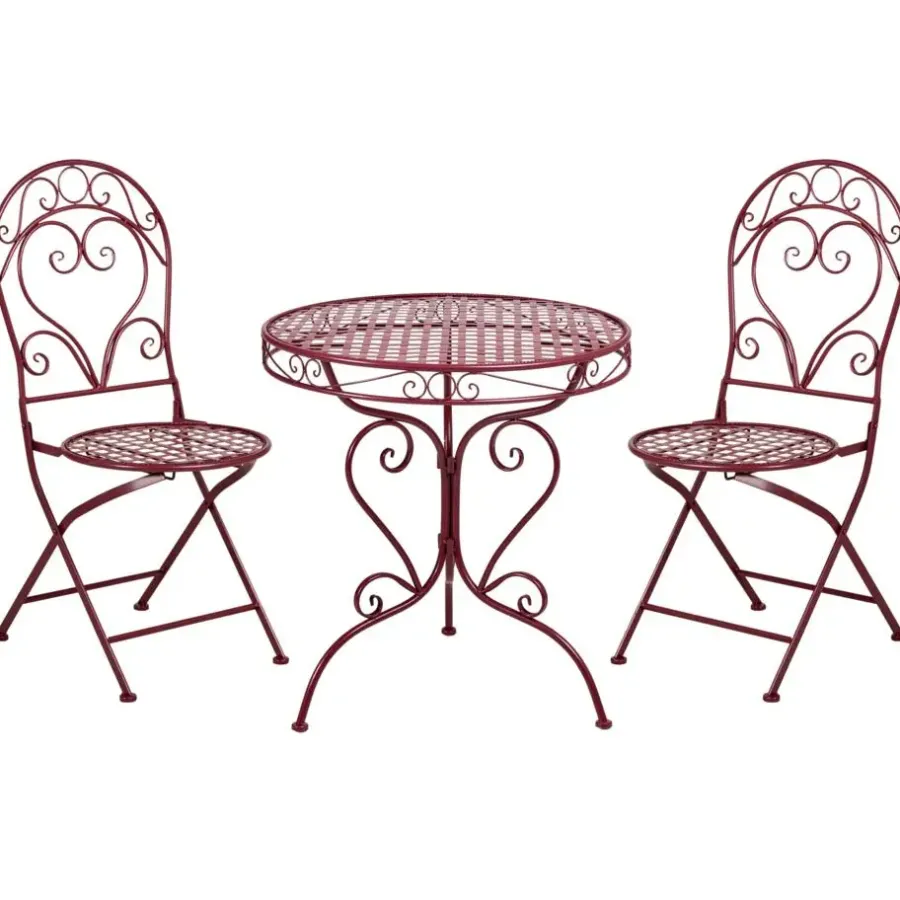 Leen Bakker ALBINIA - Bistroset voor 2 - Bordeaux - Metaal