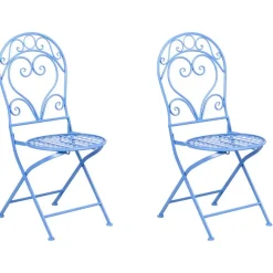 Leen Bakker ALBINIA - Bistroset voor 2 - Blauw - Metaal