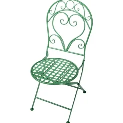 Leen Bakker ALBINIA - Tuinstoel set van 2 - Groen - Metaal