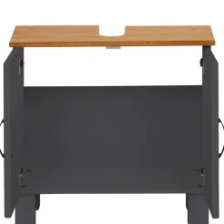 Wastafelkasten-Dorel Home Alby - Wastafelonderkast 60 cm met 2 deuren in antraciet