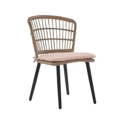 Tuinsets-Beliani ALIANO - Tuinset 6 personen - Natuurlijk - PE rotan