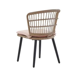 Tuinsets-Beliani ALIANO - Tuinset 6 personen - Natuurlijk - PE rotan