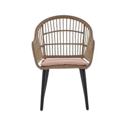 Tuinsets-Beliani ALIANO - Tuinset 6 personen - Natuurlijk - PE rotan